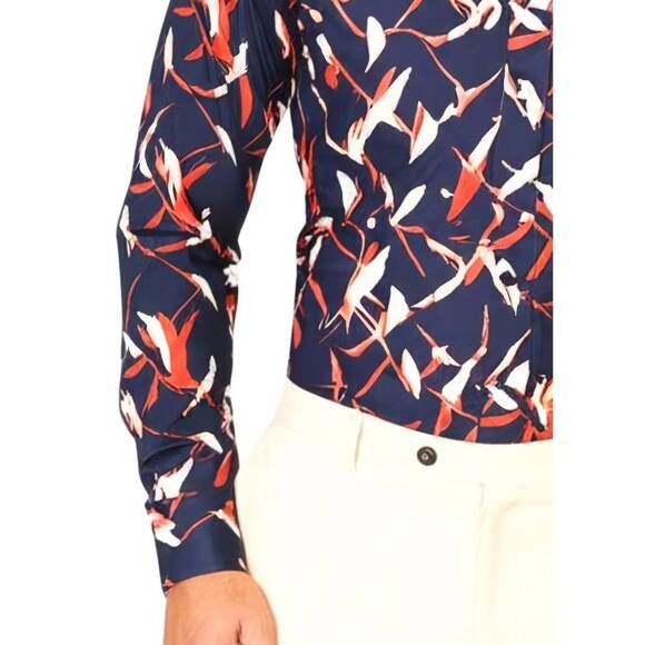 NEW MIZUMI COUTURE kama button up long sleeve shirt in multicolor - Picture 2 of 3